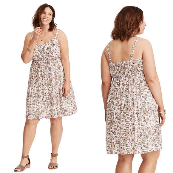 Torrid Floral Paisley Ruffle Neck Challis Midi Tank Dress Multicolor Size 4X - Picture 1 of 16